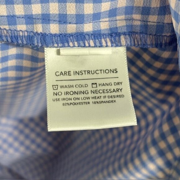Mizzen and Main Shirt Mens XL Classic Perdormance Stretch Blue Check - Picture 4 of 6